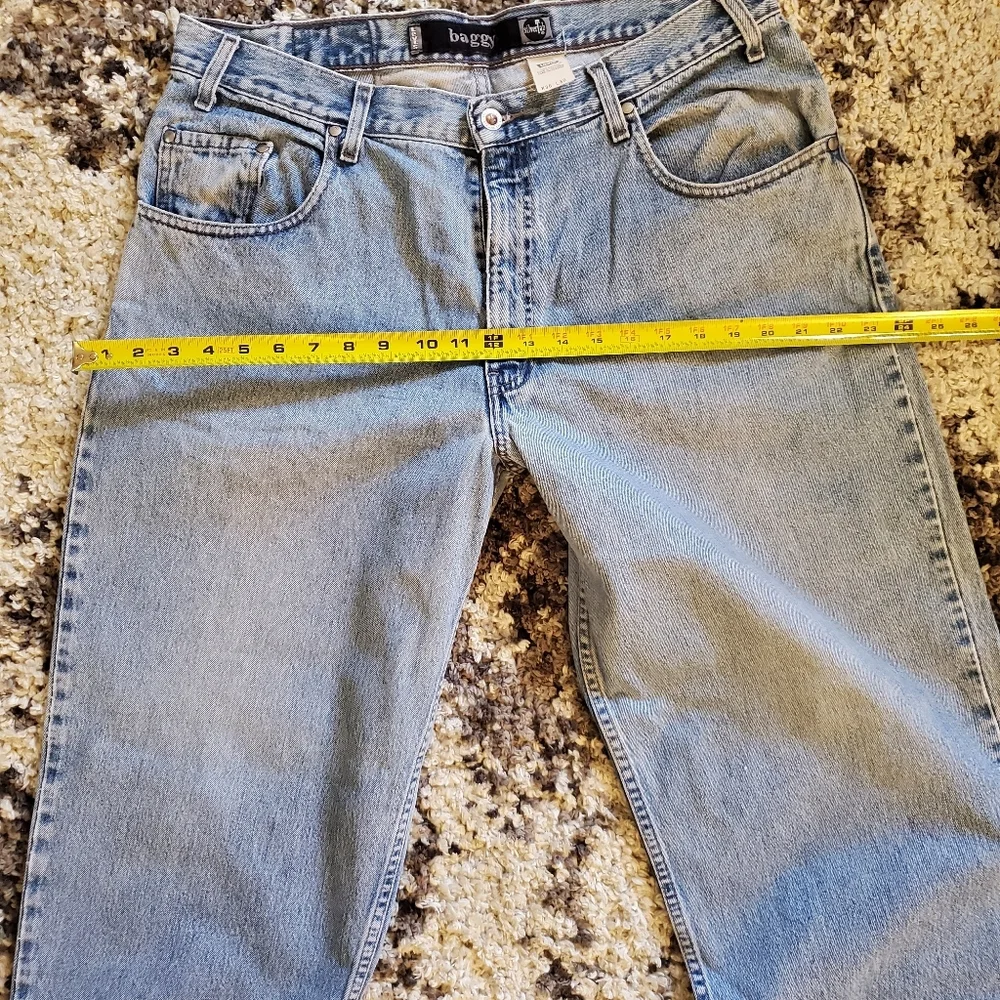 Vintage Levi Baggy Silver Tab Jeans 36x30 - Picture 6 of 7